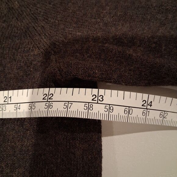 Lincs David Chu Men's Sweater Cotton Cashmere Elbow Patch Crew Neck Size L - Picture 12 of 16